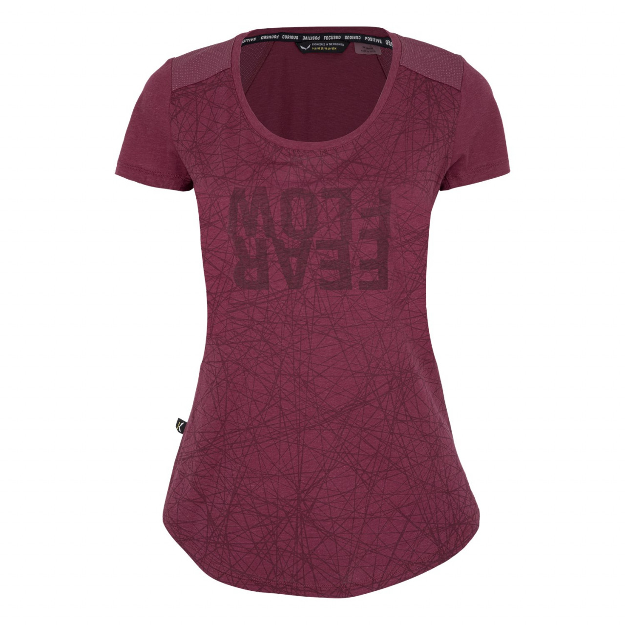 T-Shirts Salewa Alpine Hemp Print Mulher Roxo/Vermelhas 295BALSIN